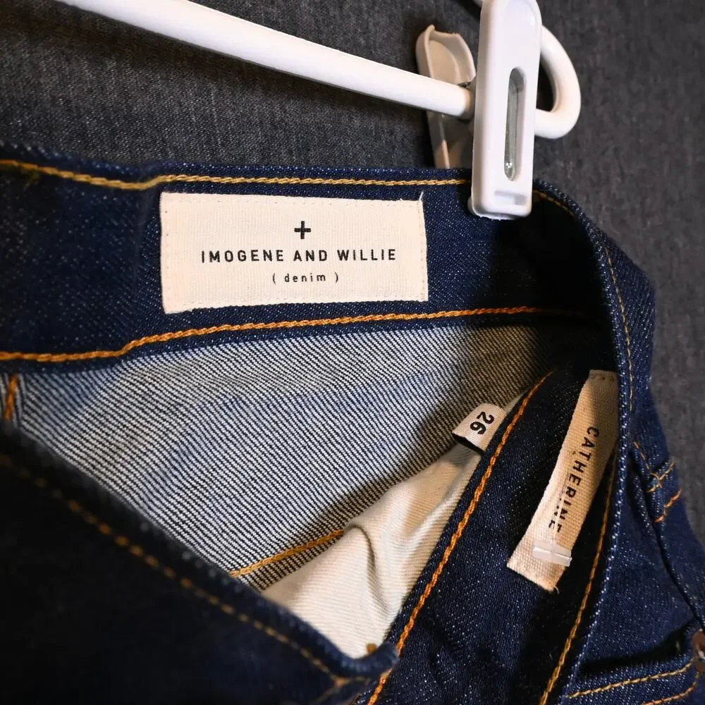 Imogene and Willie Women's 26 Catherine Selvedge Denim Jeans High Rise Trouser